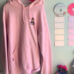 baby pink PSYCHO hoodie